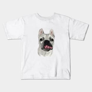 Bulldog draw with scribble art style Kids T-Shirt